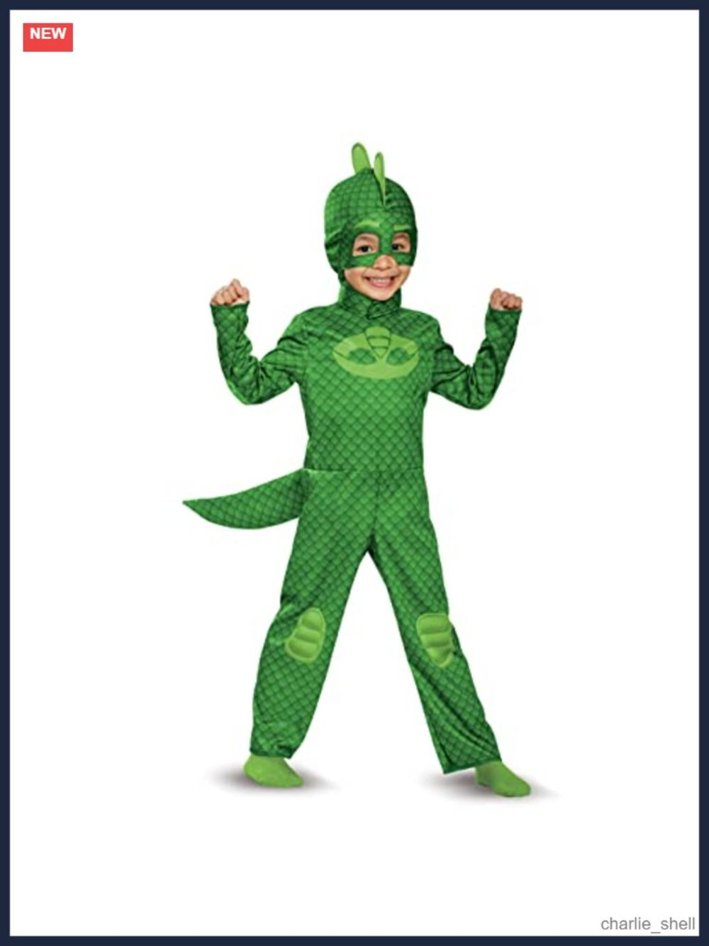 Kids Gekko Costume Jumpsuit with Headpiece & Detachable Tail Pretend Play